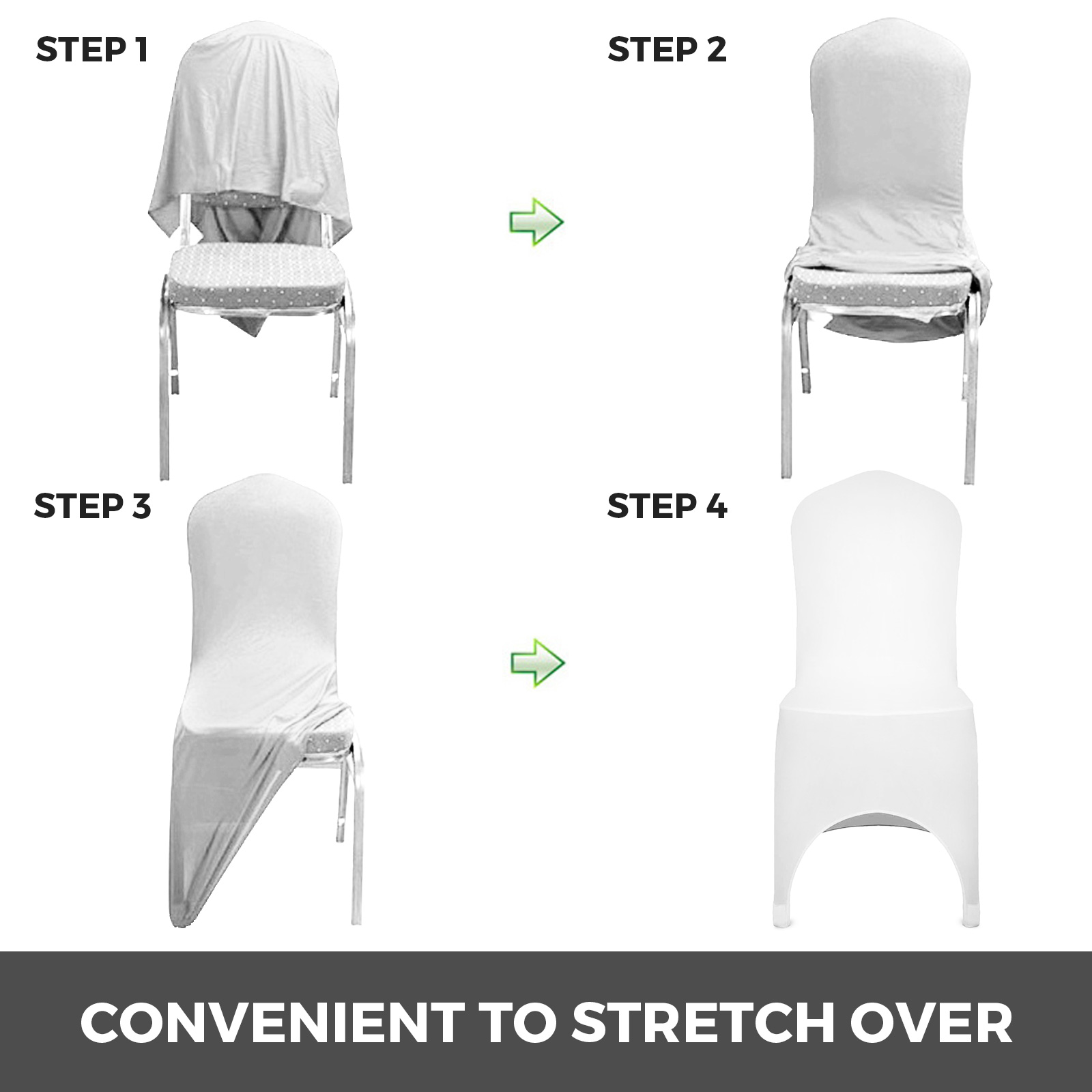 Lime-green Spandex Folding Chair Covers,Stretch Lycra for Wedding