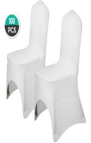 Stretch Spandex Chair Covers,White,Wedding