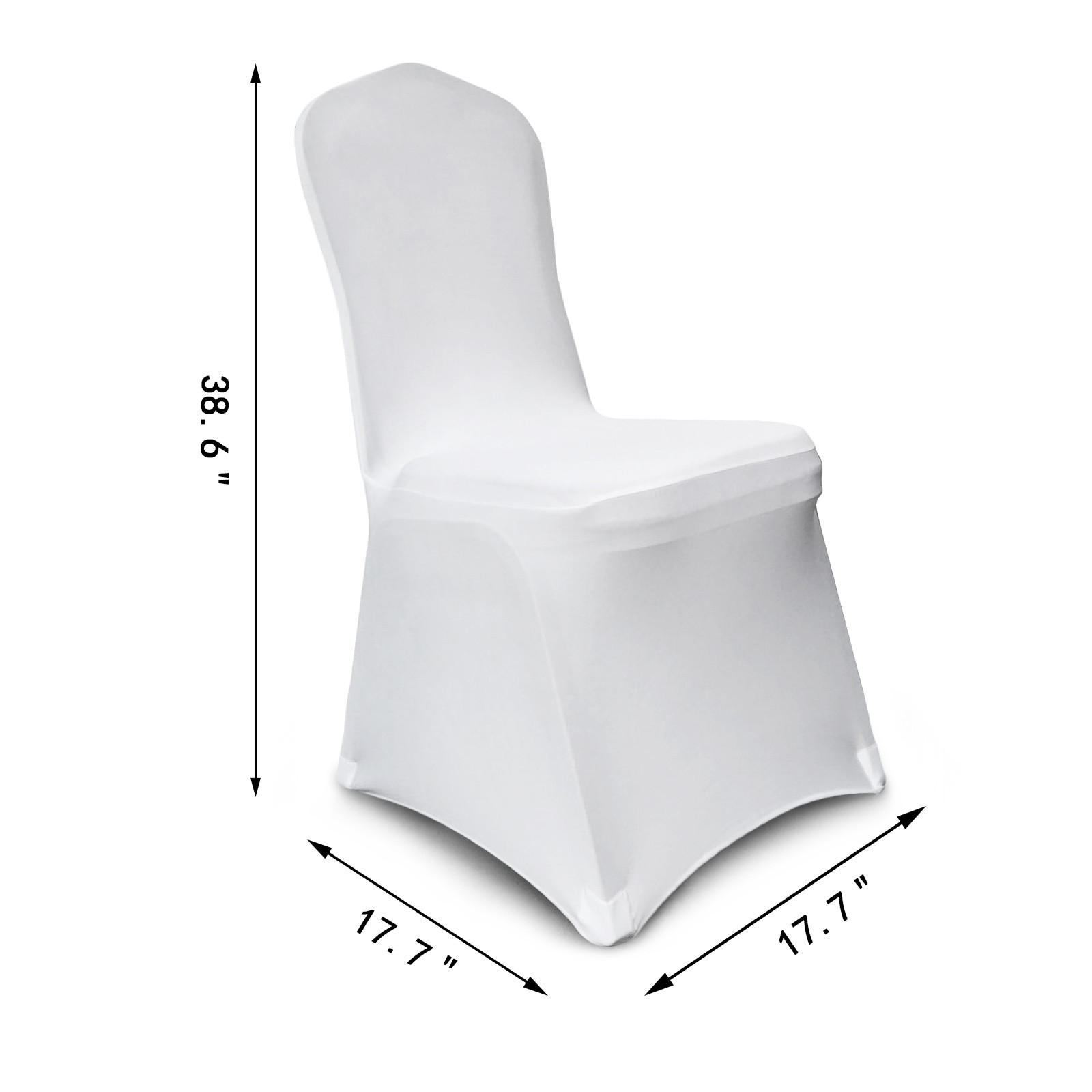 100/50 White/Black Cover Spandex Chair Cover Wedding Banquet Party Folding