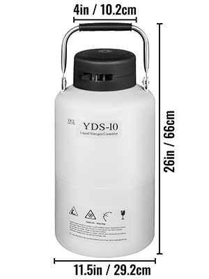 10L, Liquid Nitrogen Container, Dewar Tank