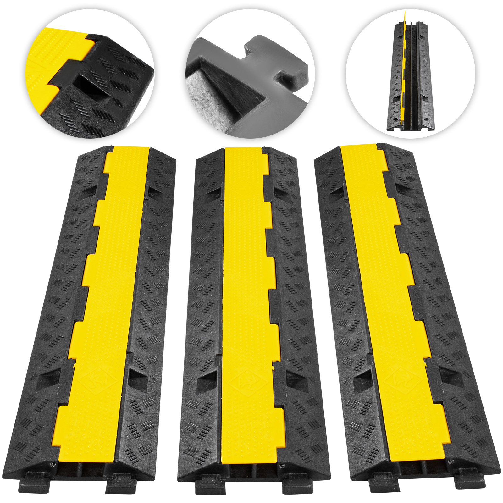VEVOR Rubber Heavy Duty Vehicle Cable Wire Cover Guards Protector Floor ...
