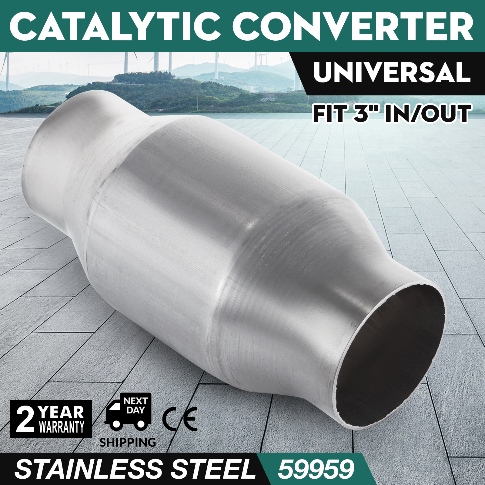 universal high flow catalytic converter