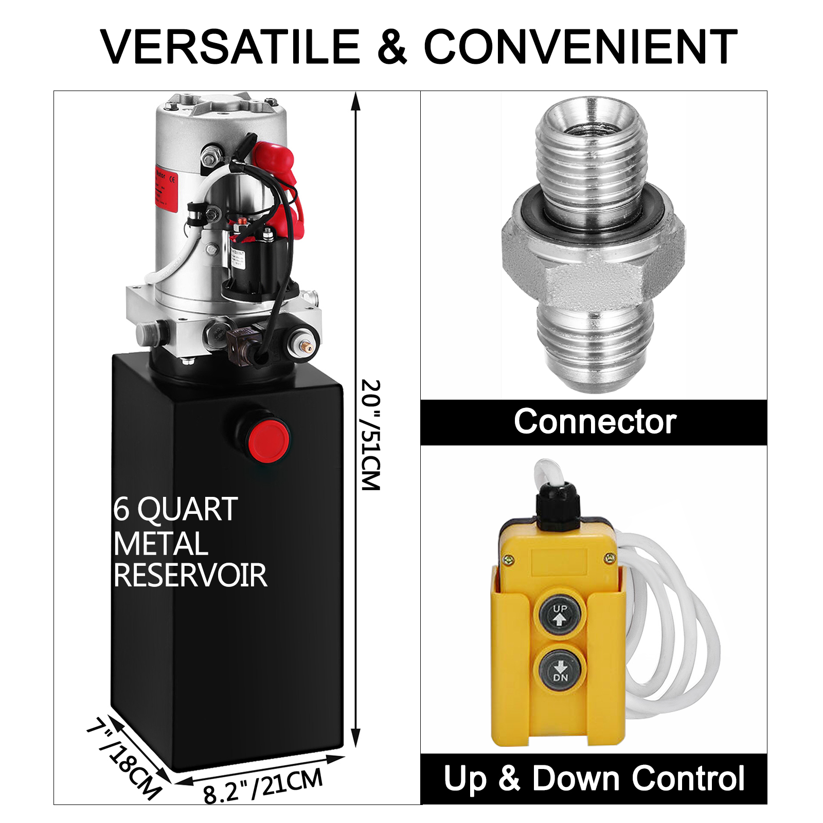 Remorque à benne basculante Interrupteur de télécommande 12V Dc Up Down  Control Switch Pompe hydraulique Puissance à action Lift U