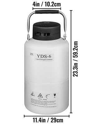 6L, Liquid Nitrogen Container, Dewar Tank
