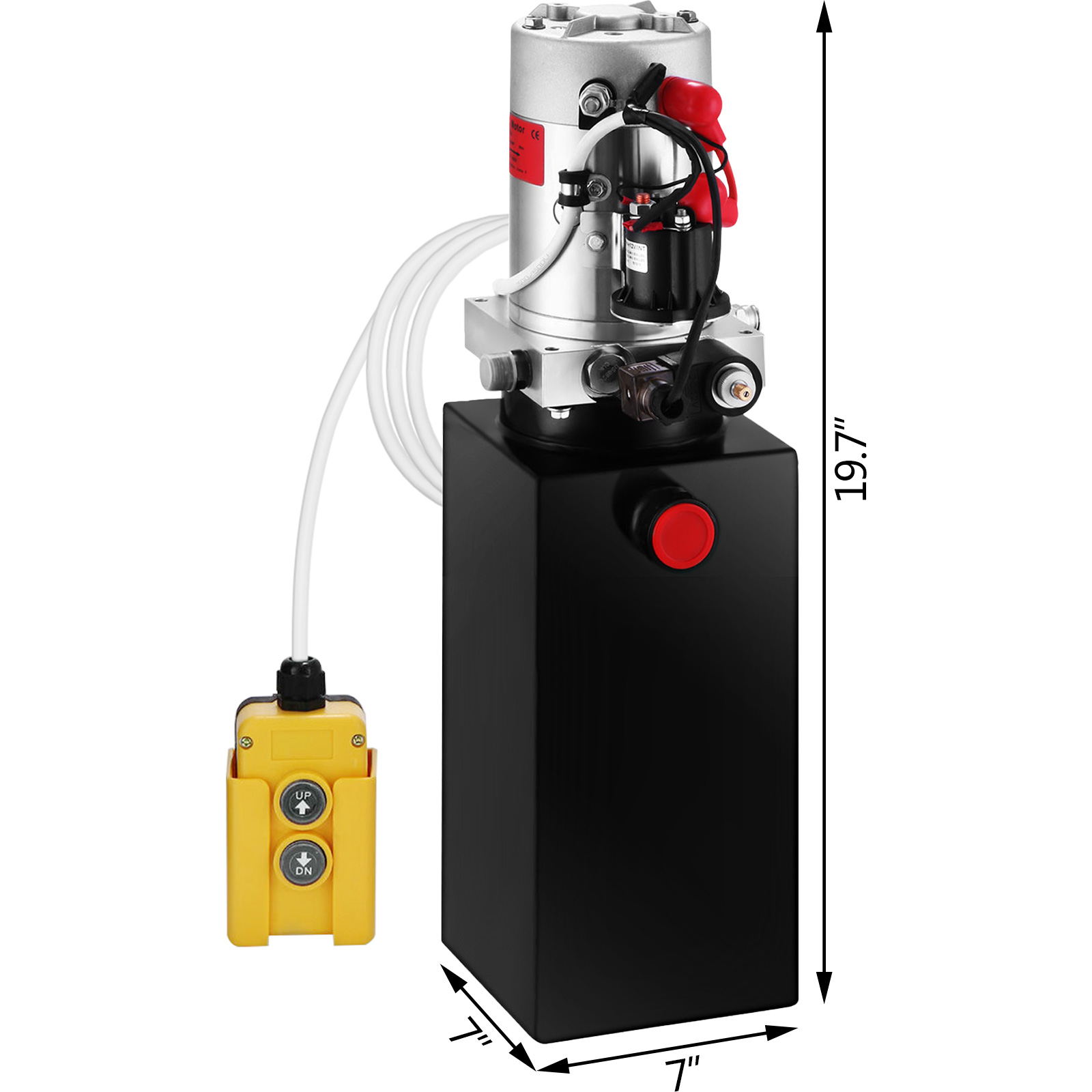 Pompe hydraulique à main simple effet 18 cm3 à flasquer sur réservoir