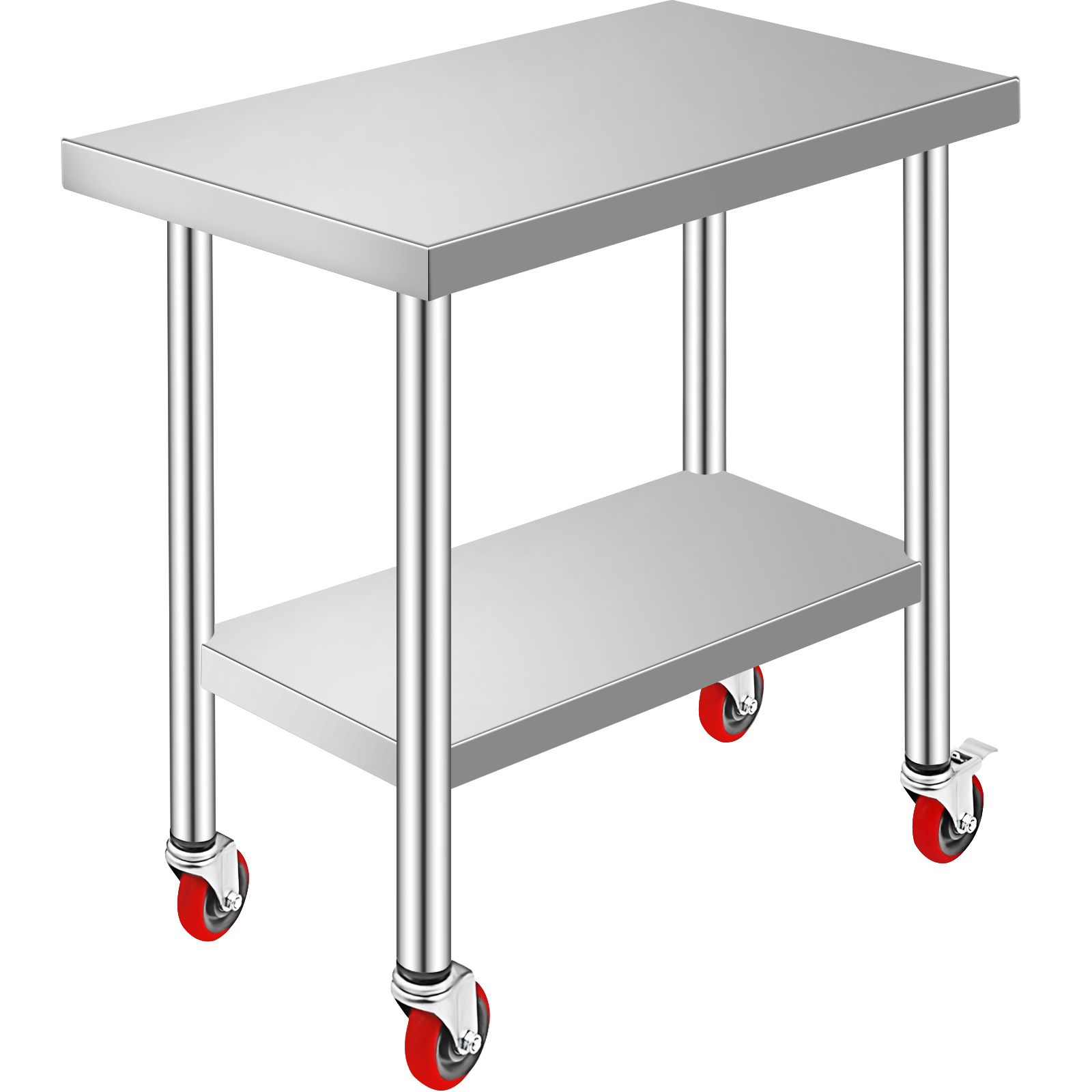 stainless steel prep table, silver, 24x36 inch