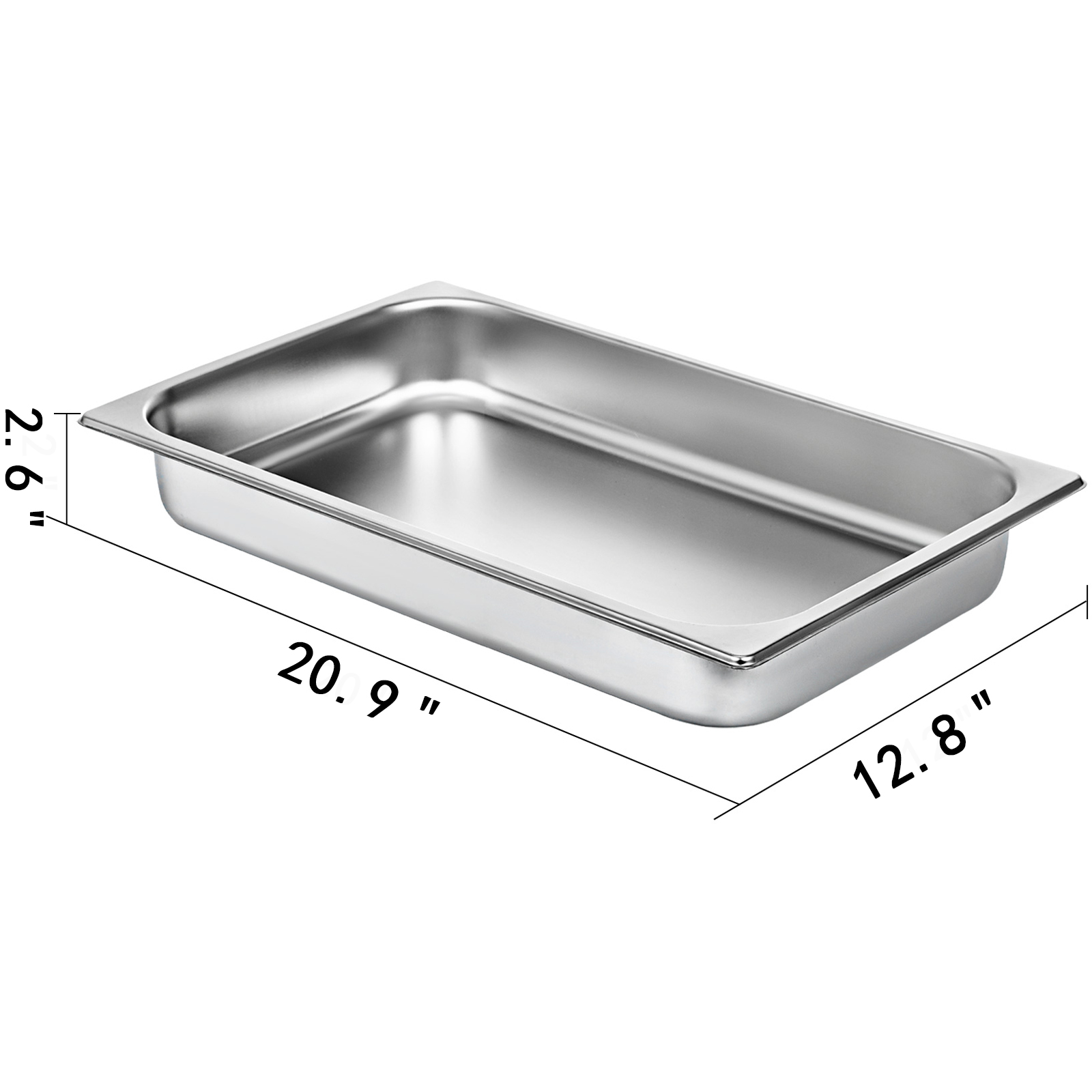 PWS2115, 6 Deep Stainless Steel Extra Large Double Full Size Steam Table  Pan, European Style