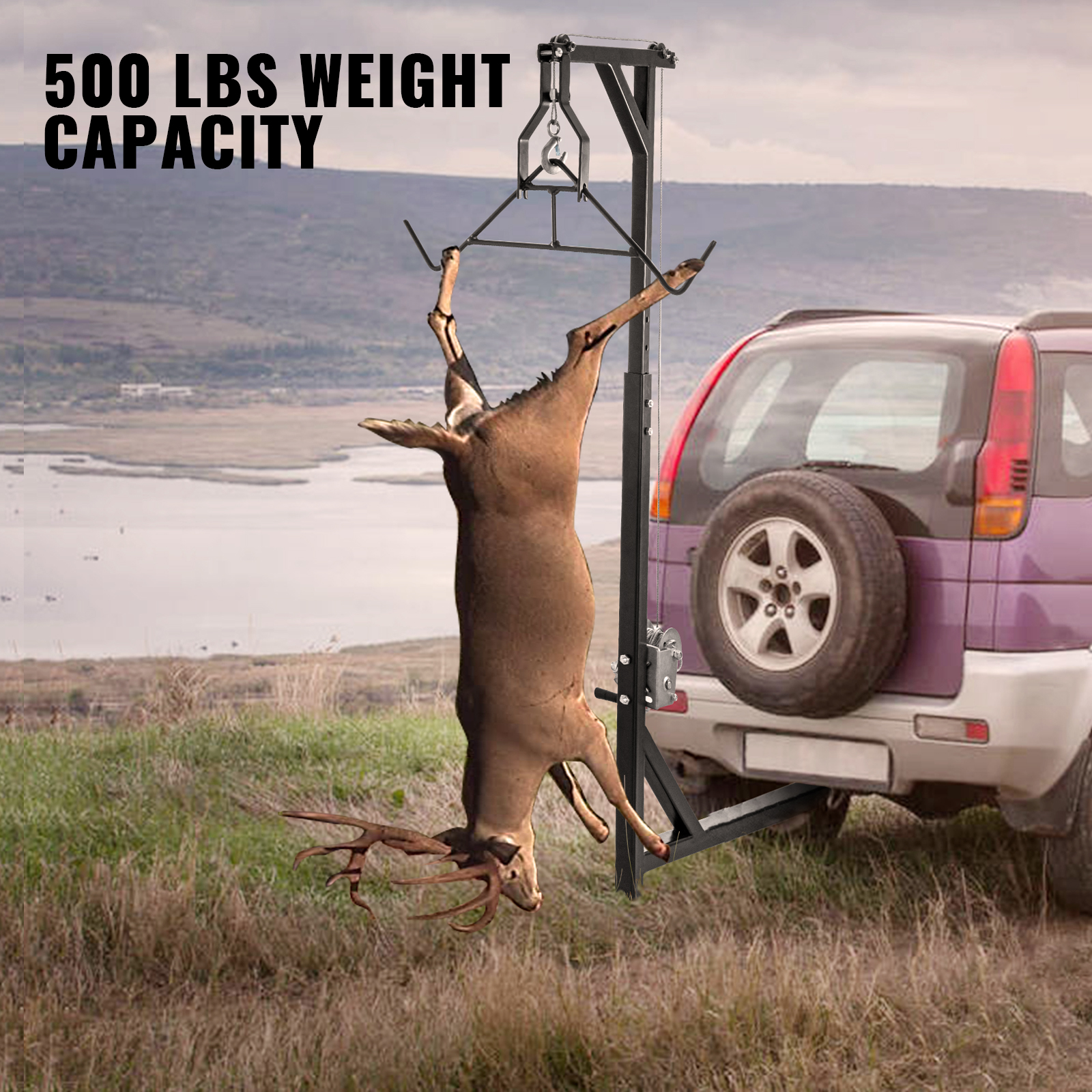 Deer hoist carrier hitch mounted capacity lb kill shot game