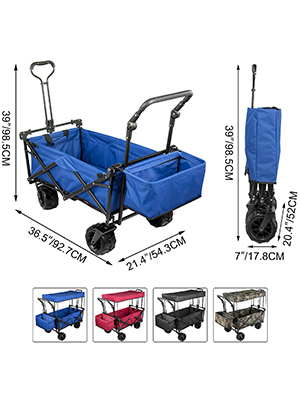 Chariot pliable, pliable, camping