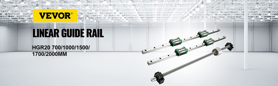 Linear Guide Rail, HGR20-200-2000mm, CNC Kit