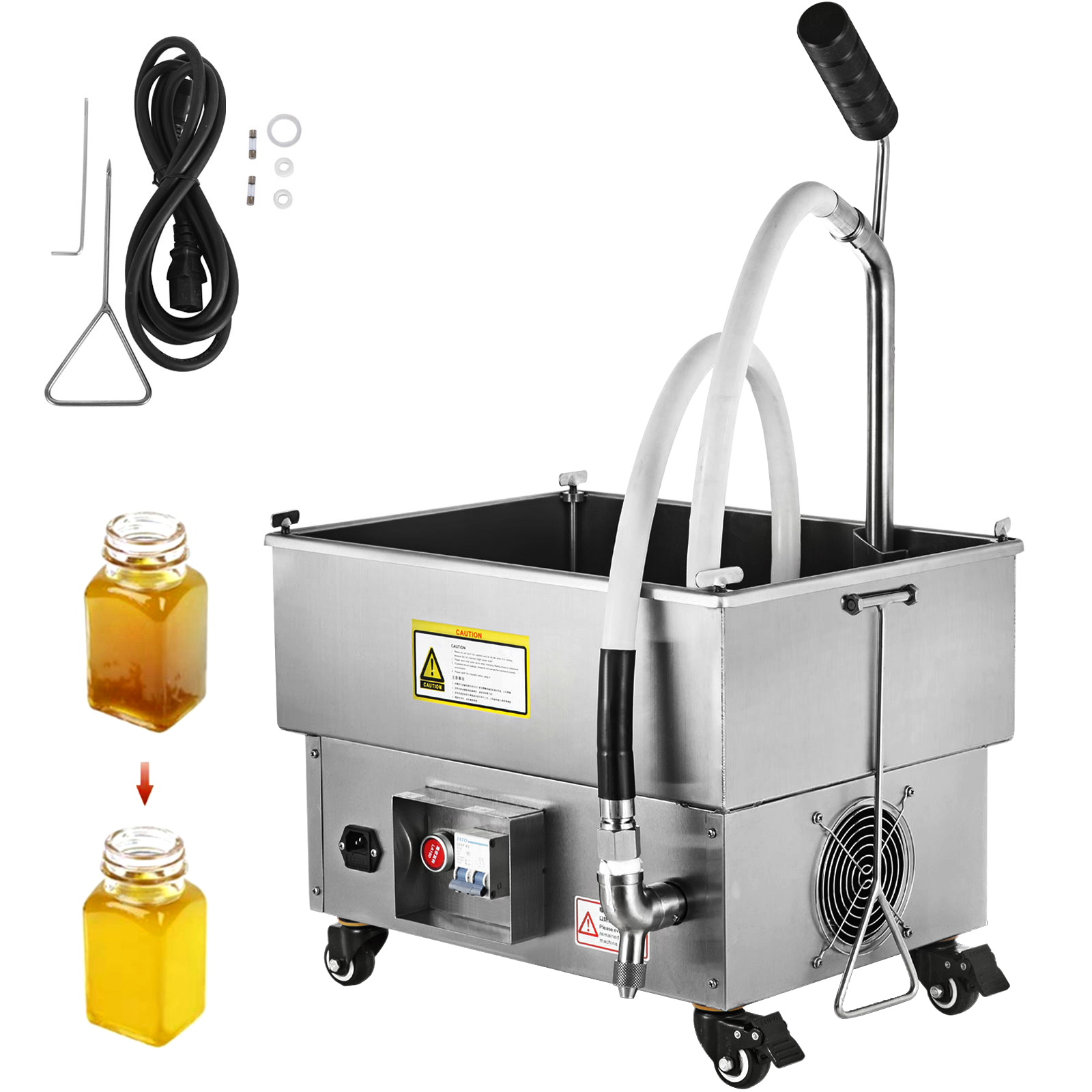 mobile fryer filter, stainless steel, large capacity