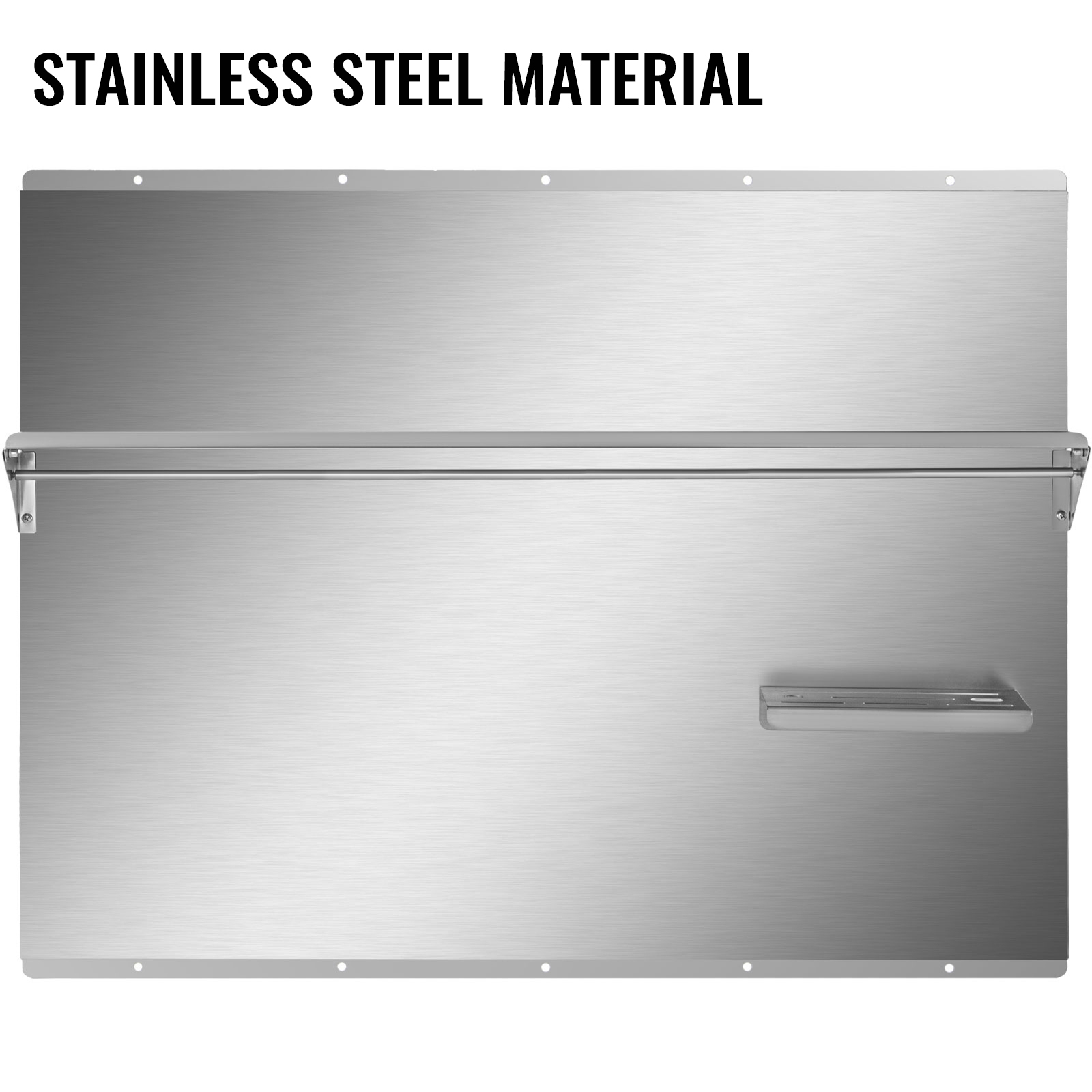 Range Backsplash with Shelf 36 x 29.5 Inch Range Hood Wall Shield,  Stainless Steel Backsplash Silver