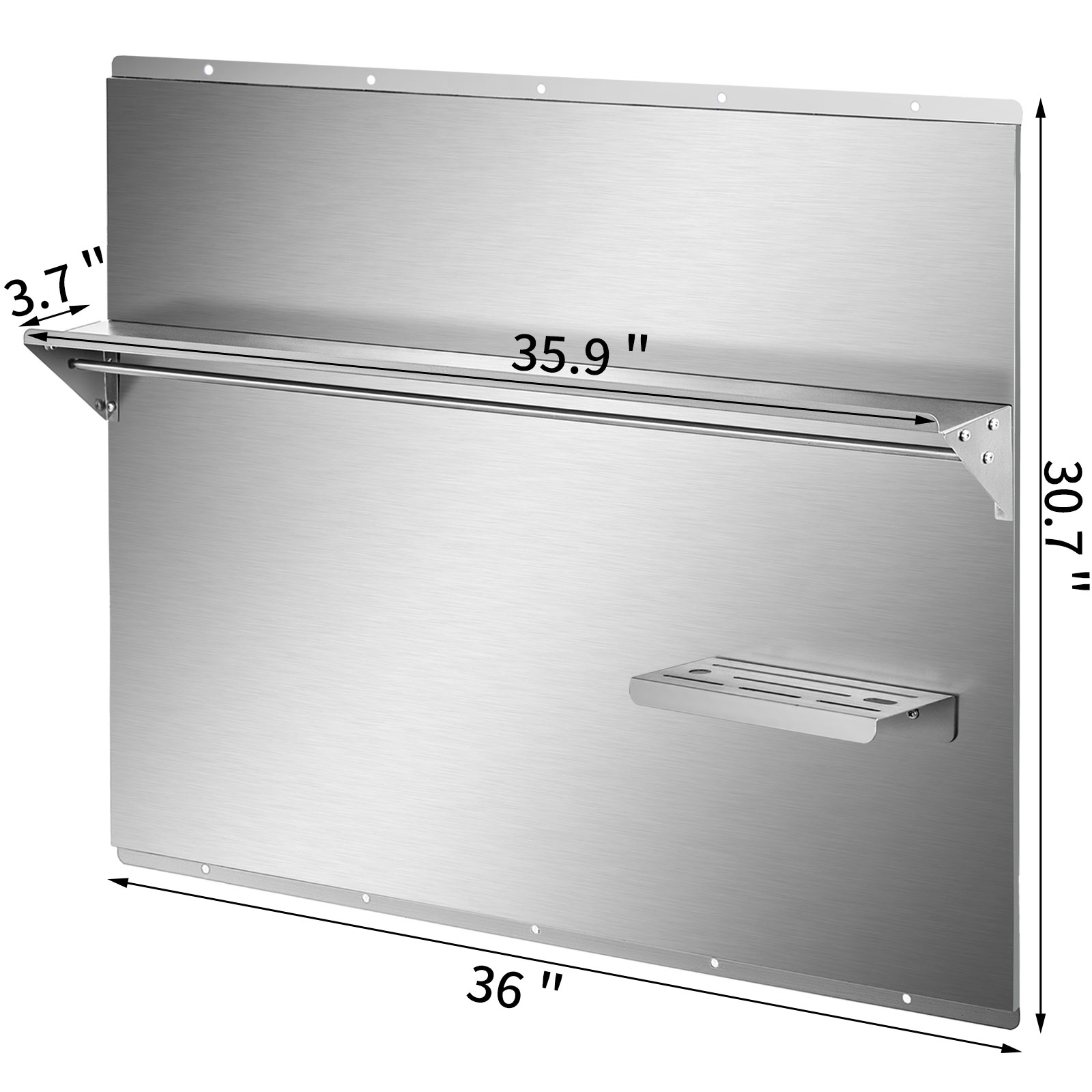 VEVOR Range Backsplash with Shelf 36 x 30.7 Inch Range Hood Wall