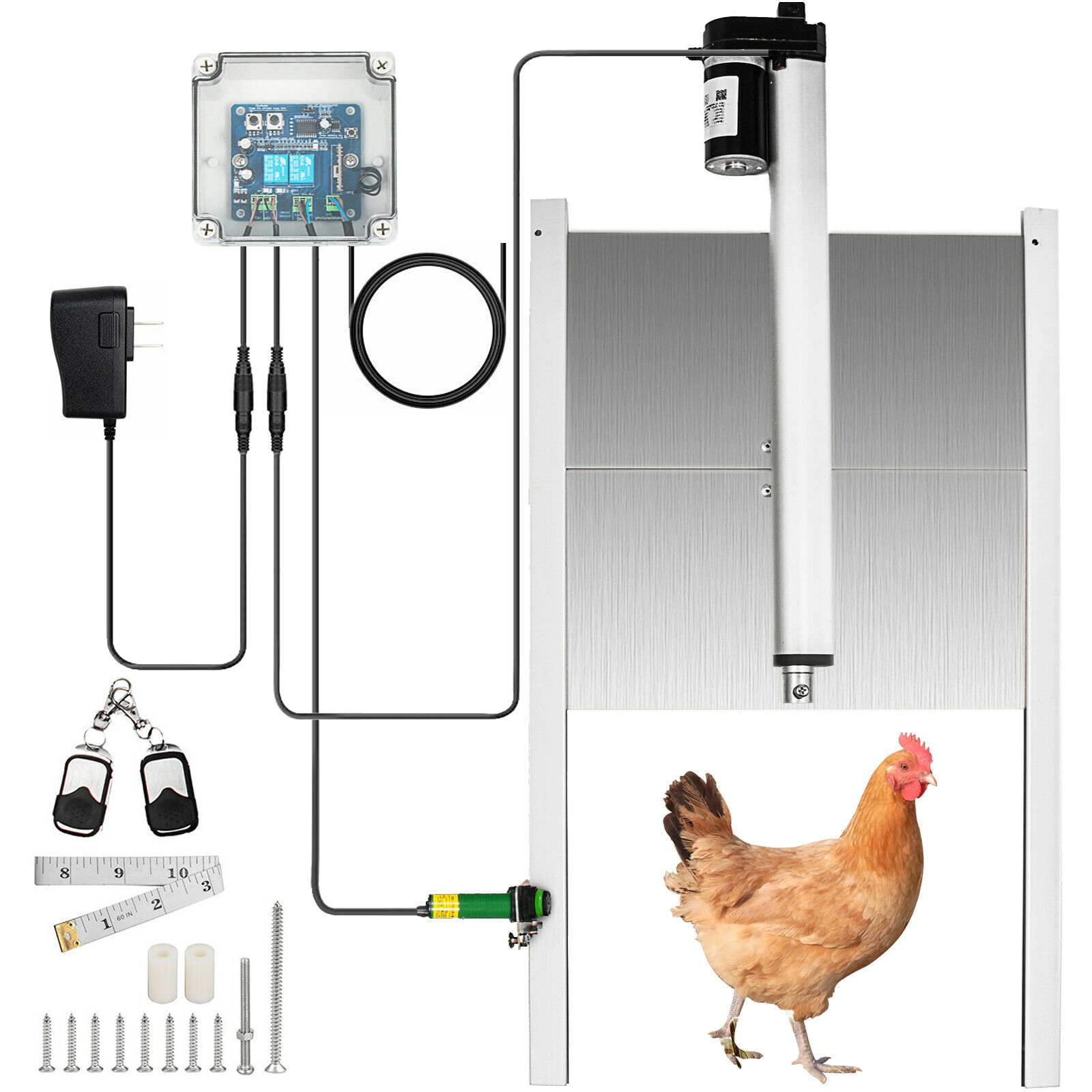 Porta automatica del pollaio, timer, sensore di luce