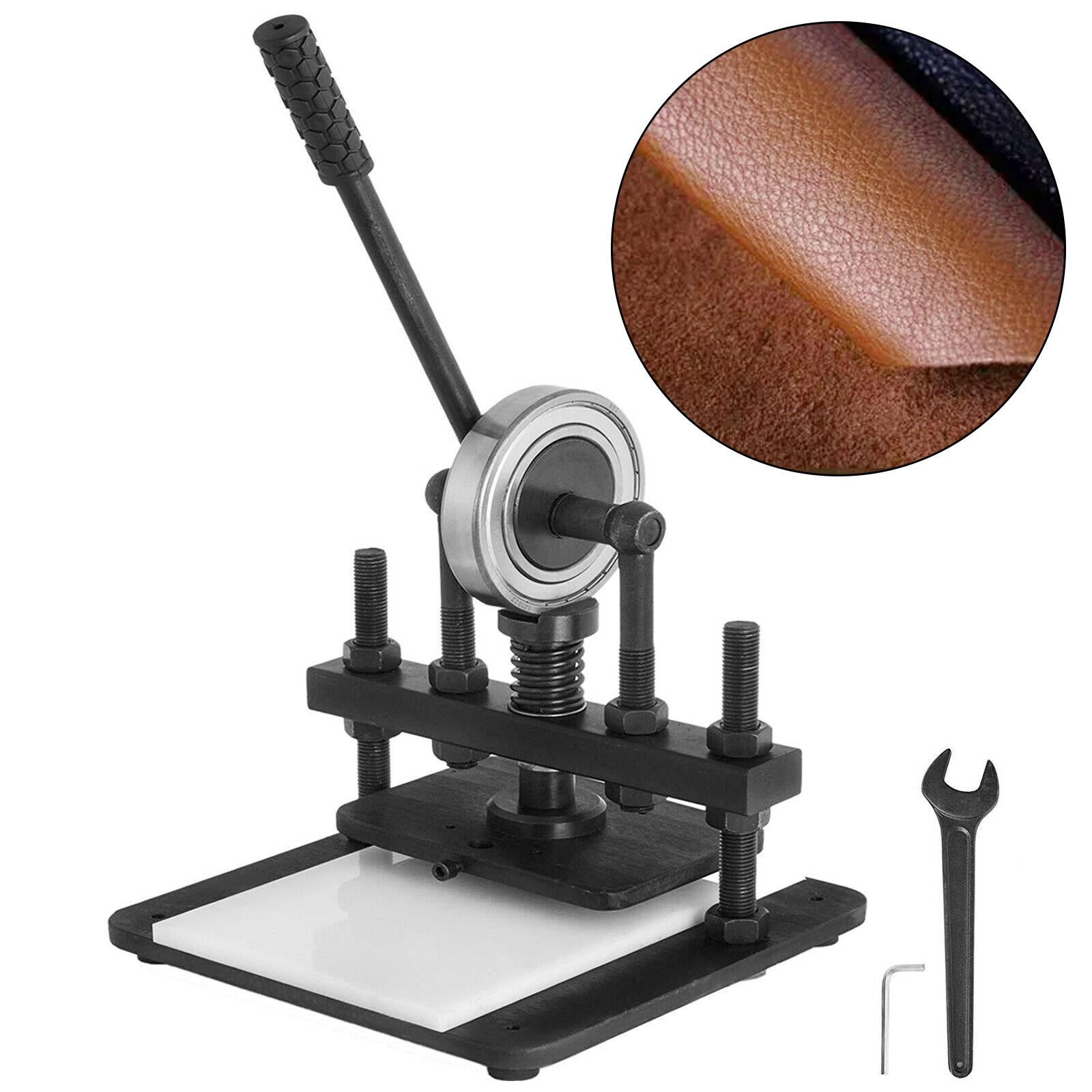 VEVOR Leather Cutting Machine 360x220mm Manual Die Cutter Max. 15 mm  Leather Embossing Machine Hand Press Mold Leather Die Cut Leather Craft  Cutting