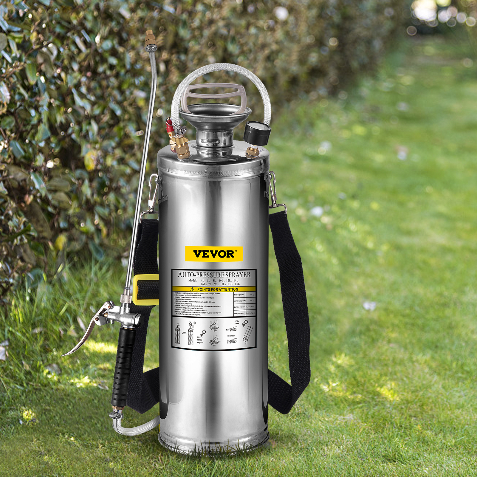 Spruzzatore Manuale Pompa 8L A Pressione Nebulizzatore Irrigazione  Giardinaggio