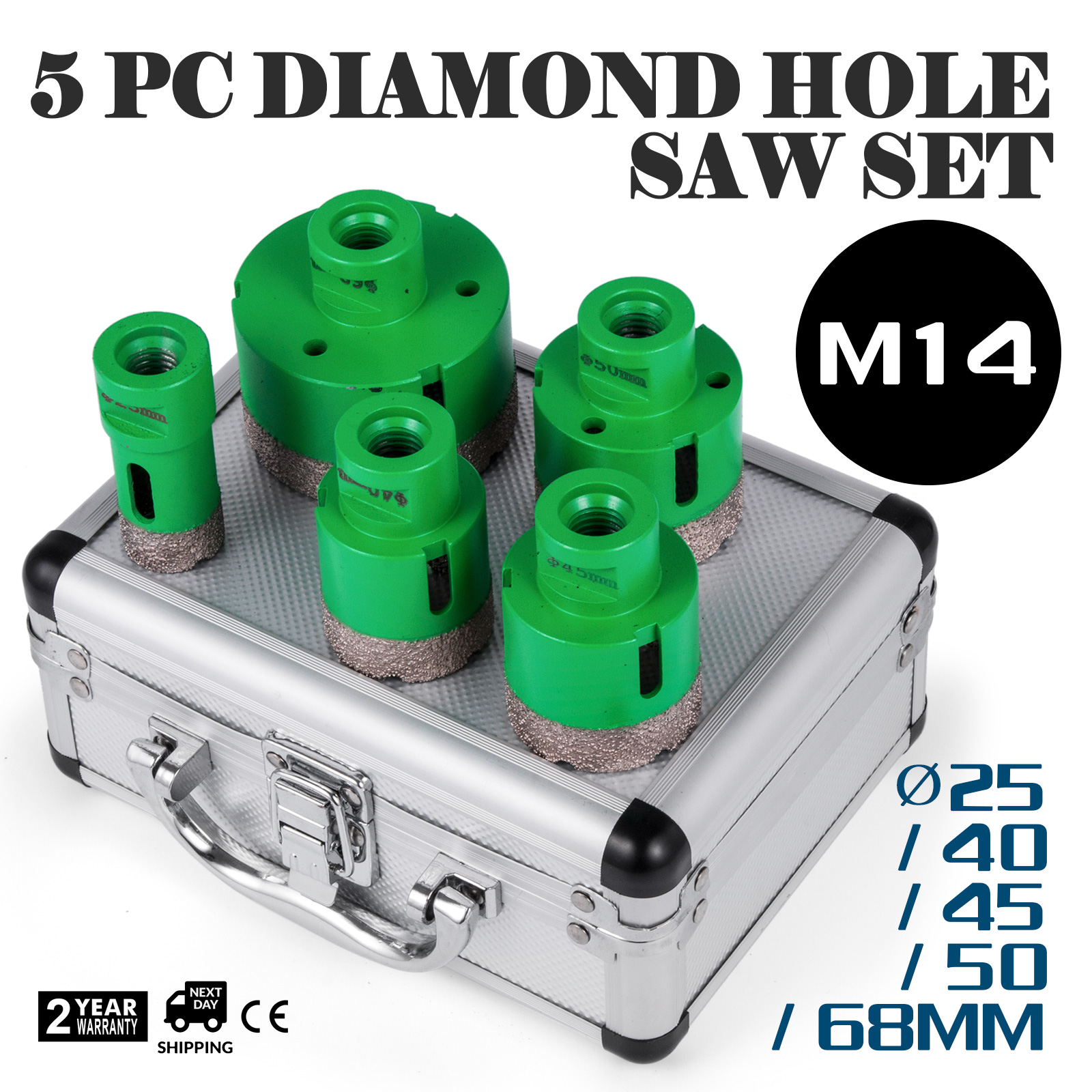 4mm-132mm Diamond Hole Saw Set Holes Saw Drill Bit Cutter Tile Glass ...