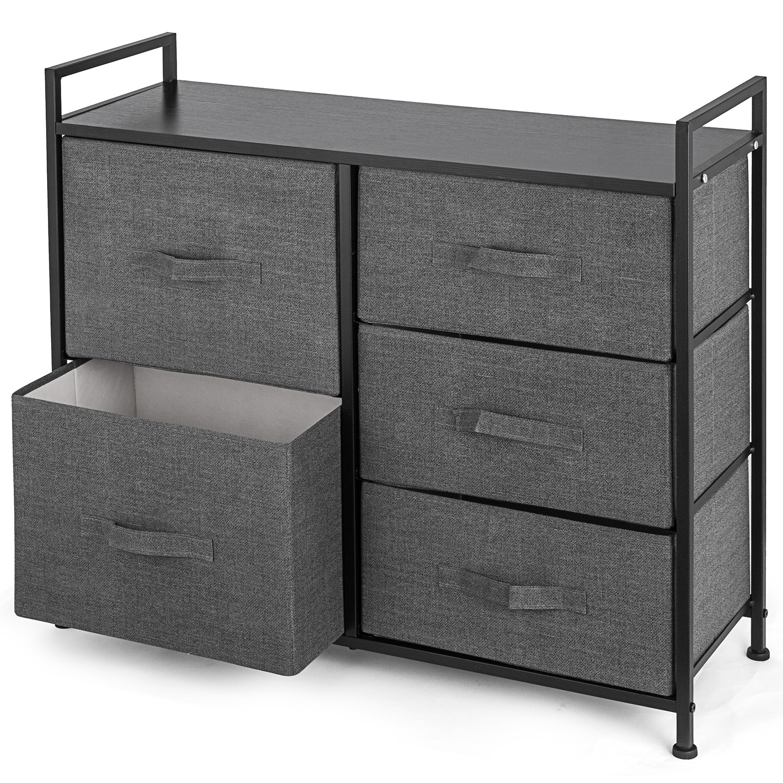 Dresser With Fabric Drawers Amazon Com Songmics 4 Tier Wide Drawer