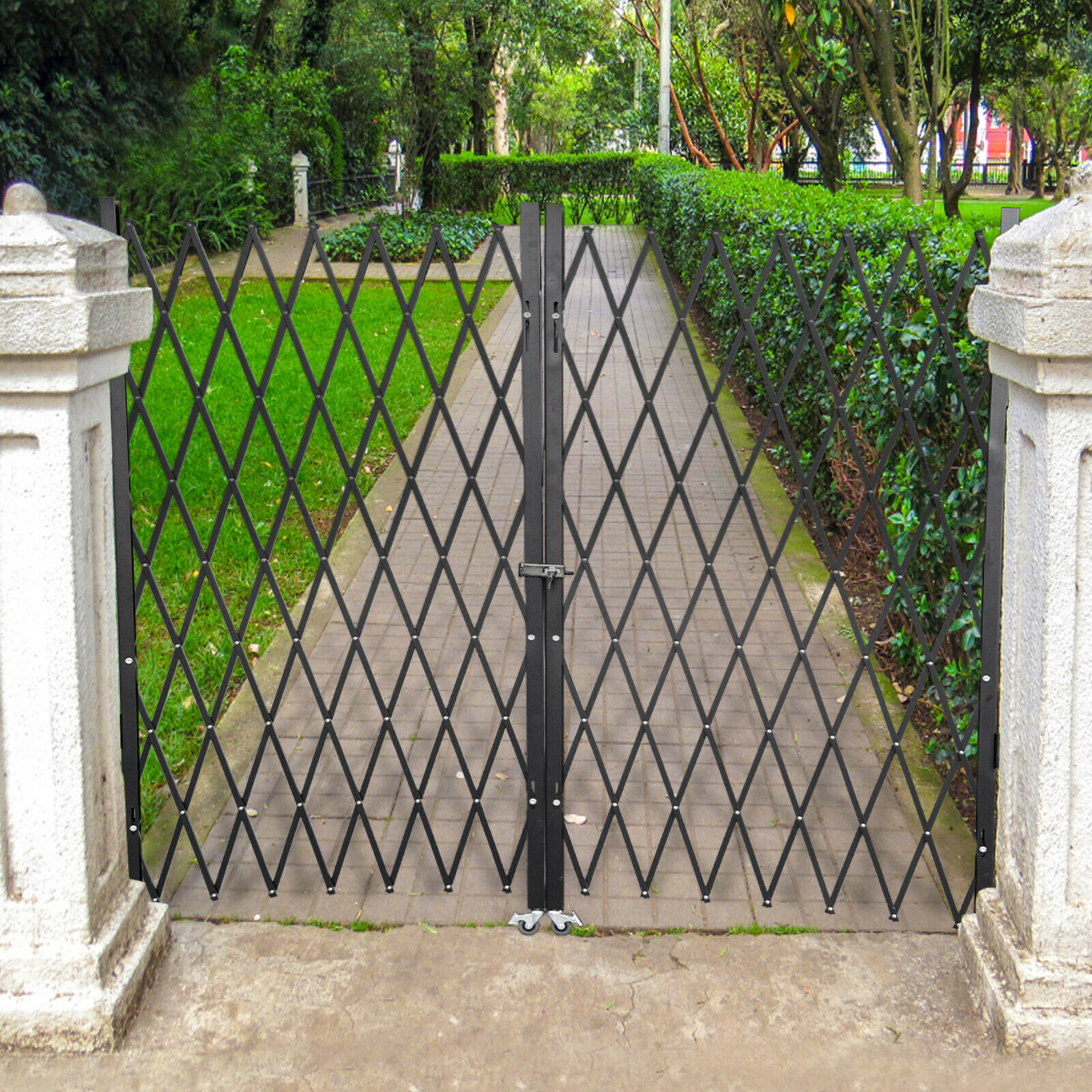 Folding Security Gate,Double,130x60 inch