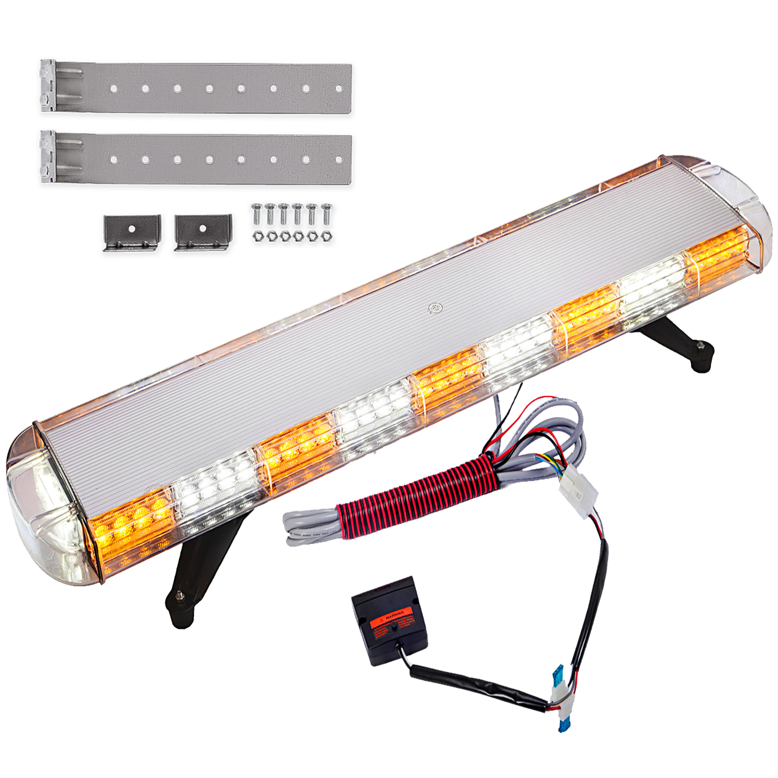 29 Amber LED Beacon Flashing Strobe Warning Light Bar Roof Mount for  Emergency Construction Vehicles Tow Truck 12V 24V