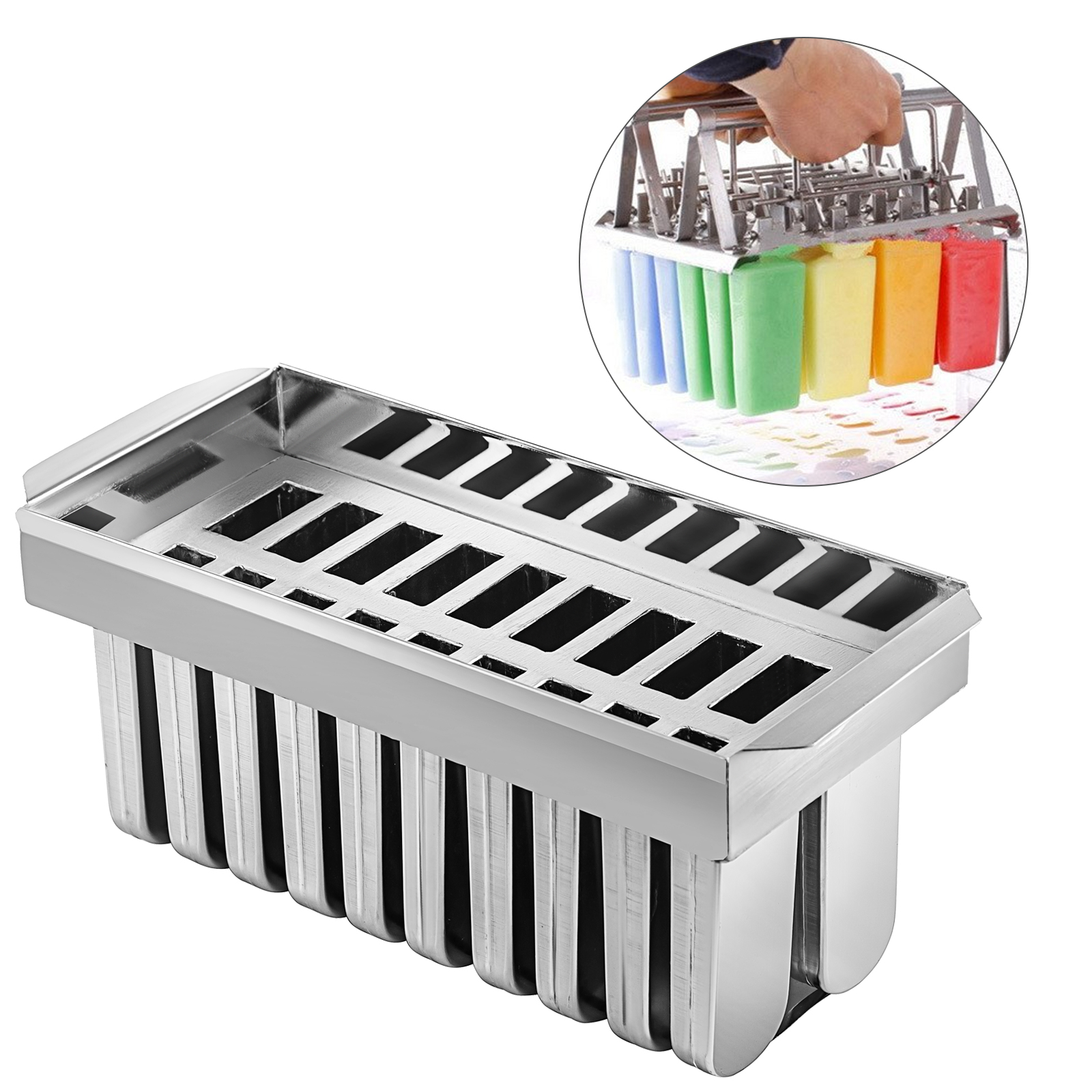 20pcs Stainless Steel Popsicle Molds Ice Cream Stick Holder Silver Home DIY  Ice Cream Moulds Ice Mould Ice Lolly Popsicle