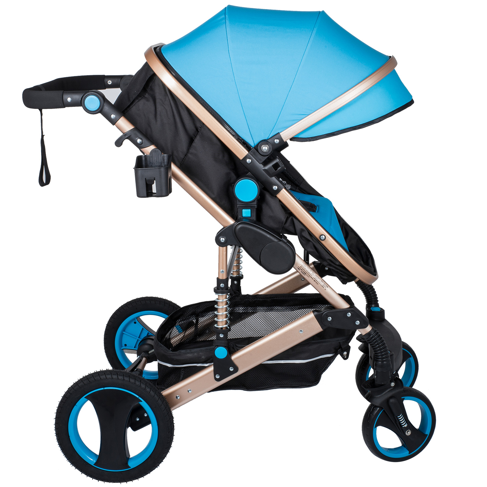 Baby-Stroller-3-In-1-Newborn-Foldable-Pushchair-High-...
