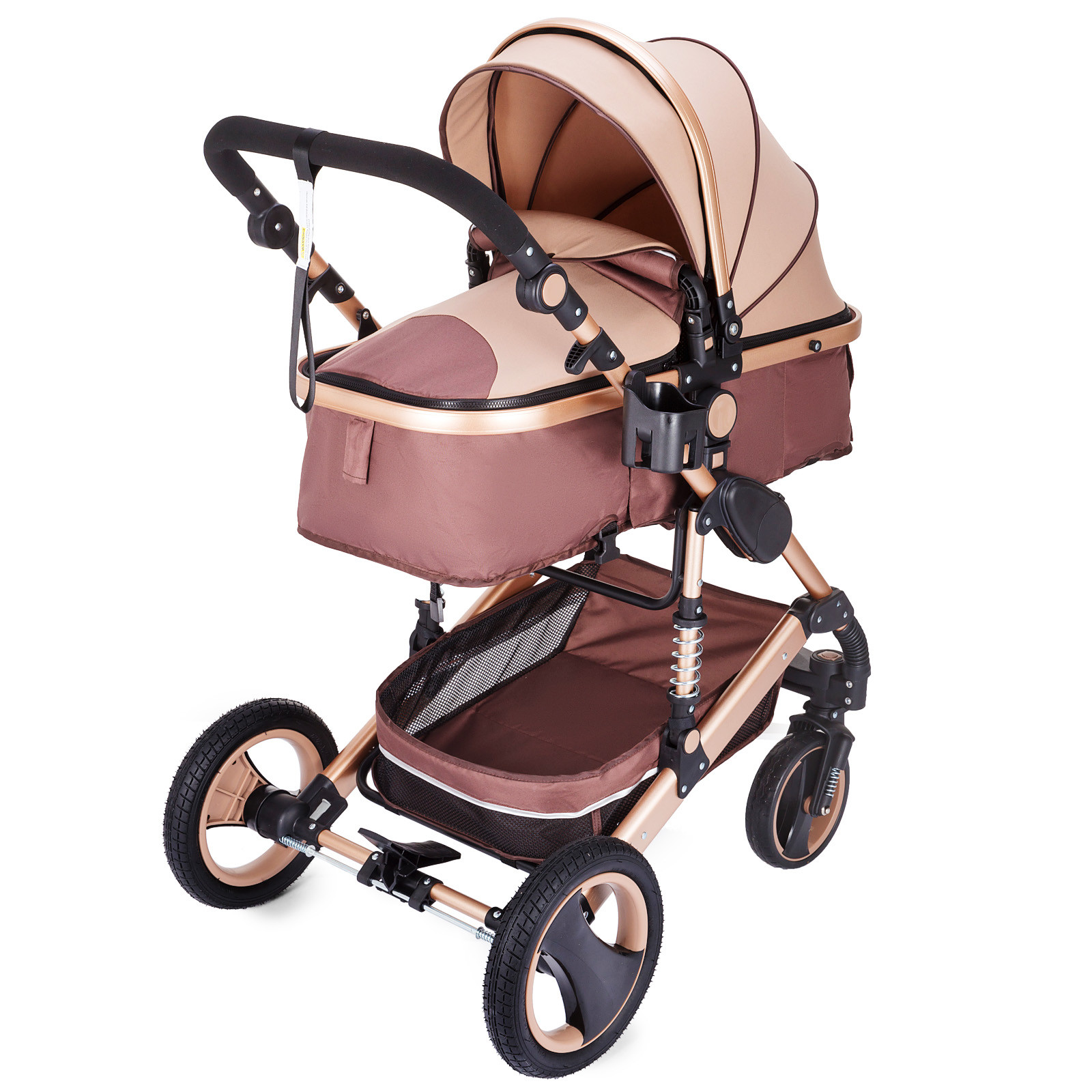 Baby Stroller 3 In 1 Newborn Foldable Pushchair High Landscape Pram Car