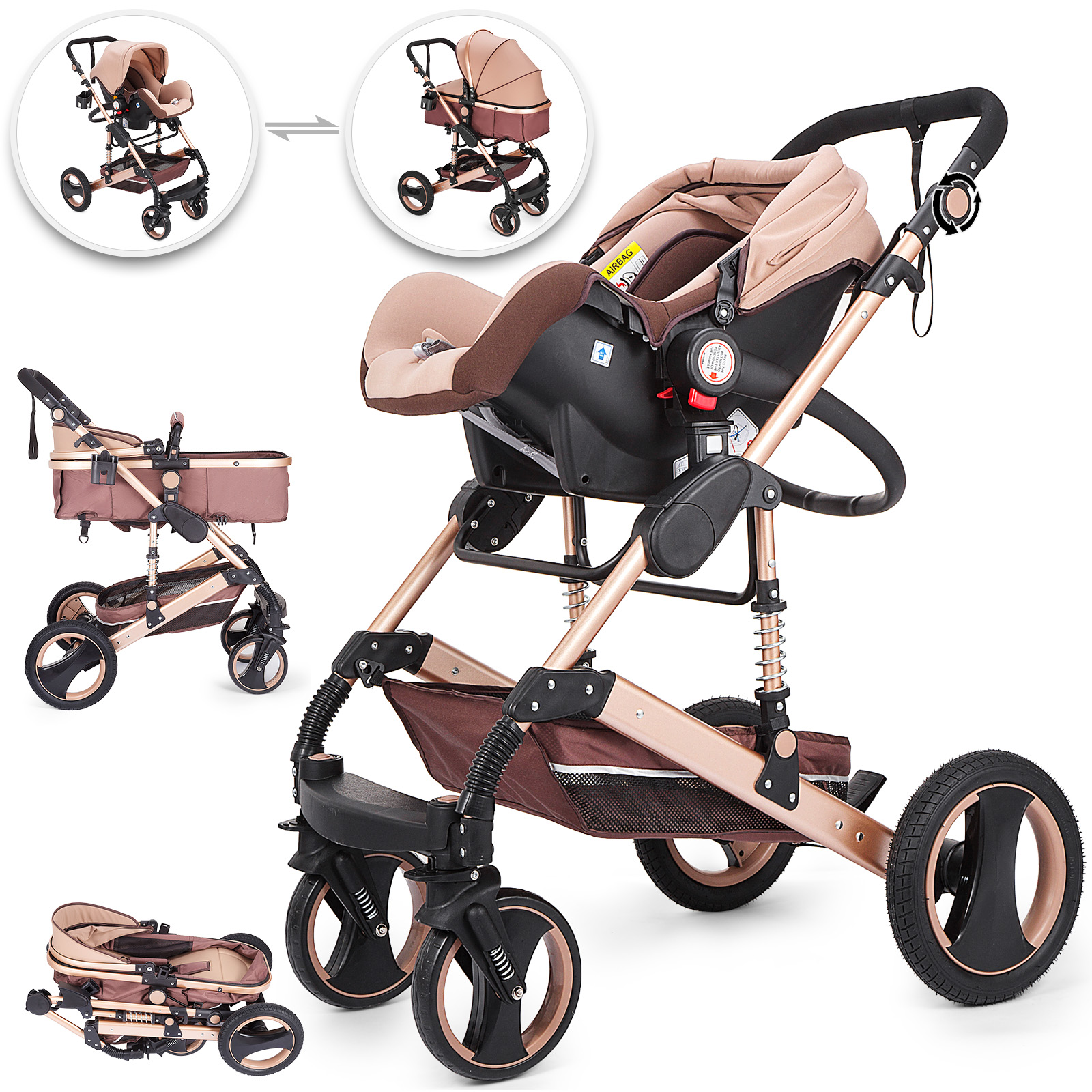 baby buggy with car seat