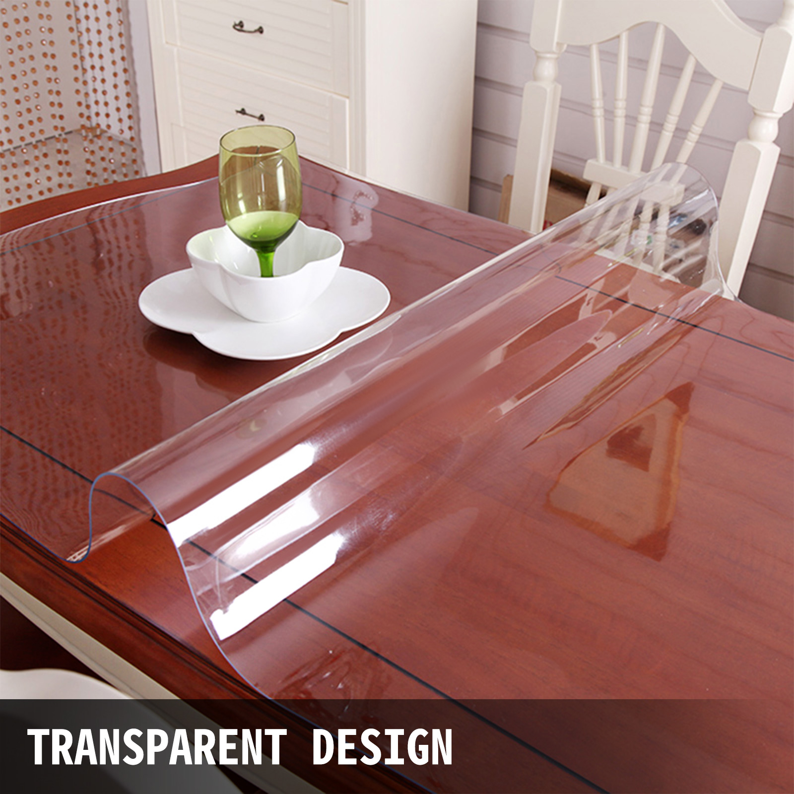 прозрачная скатерть на стол для кухни