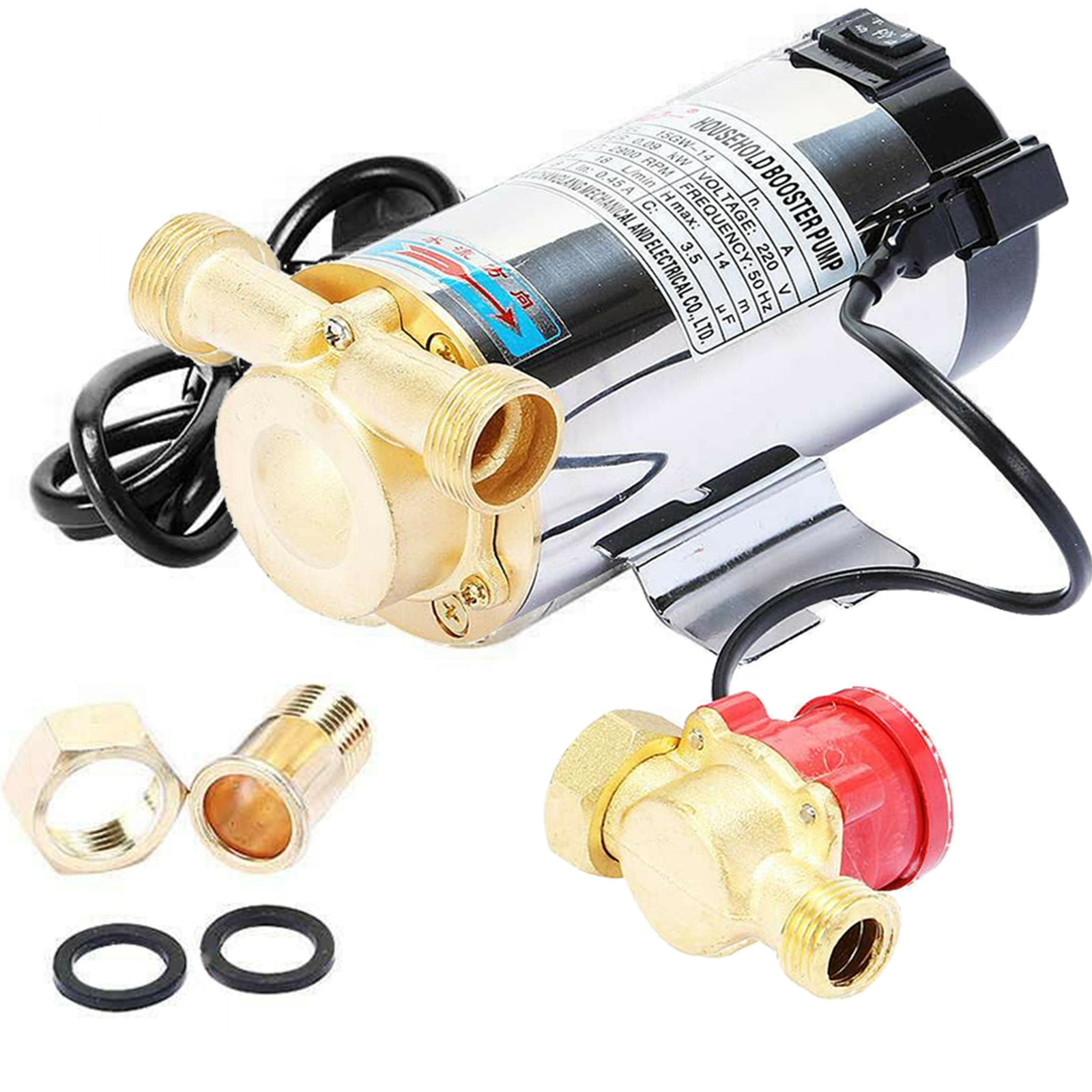 90w Water Booster Pump Pressure Shower Home Electronic Stainless Steel